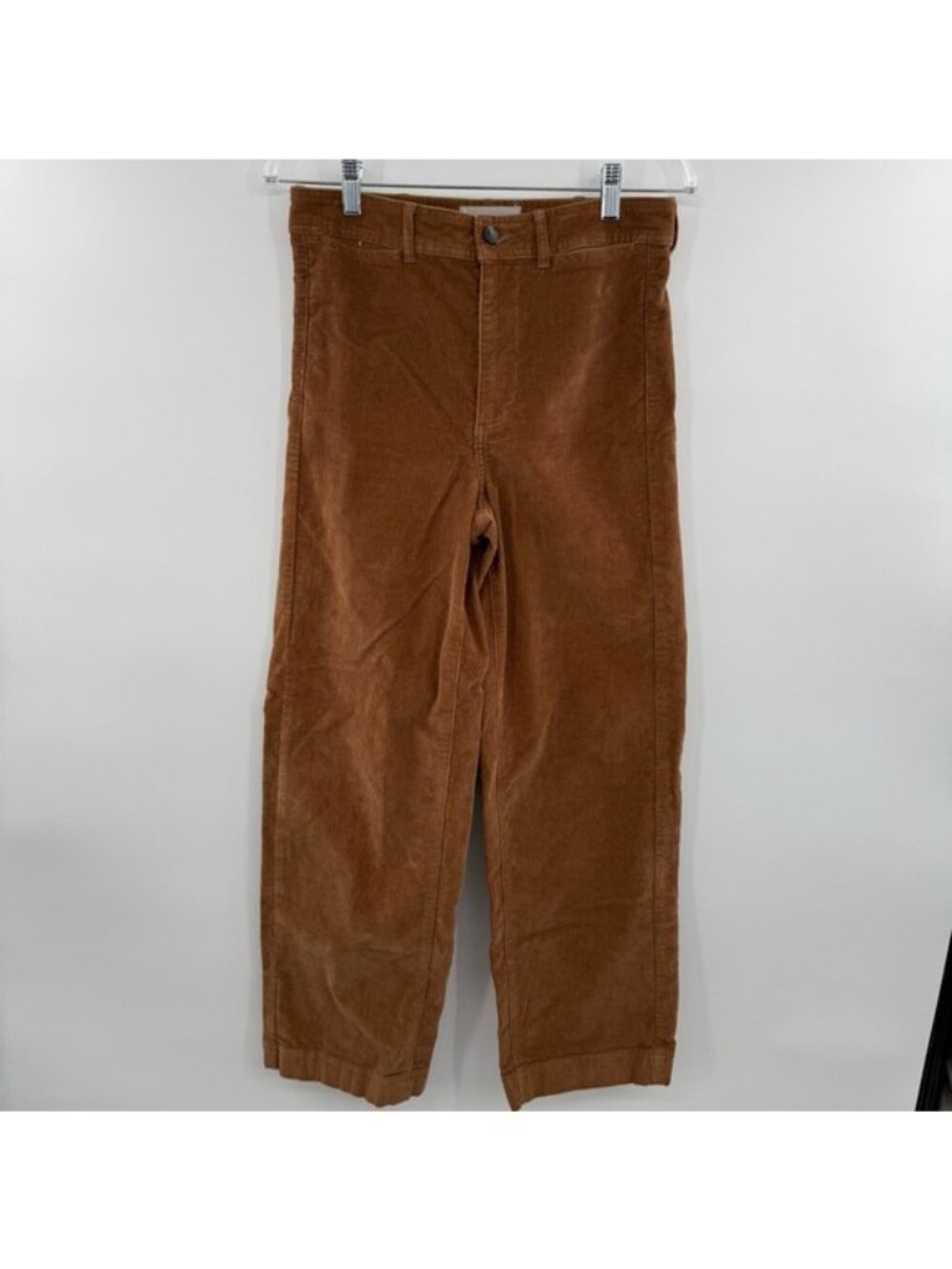 Everlane Women’s Brown Corduroy Pants High Rise Straight Leg Cotton Size 4
